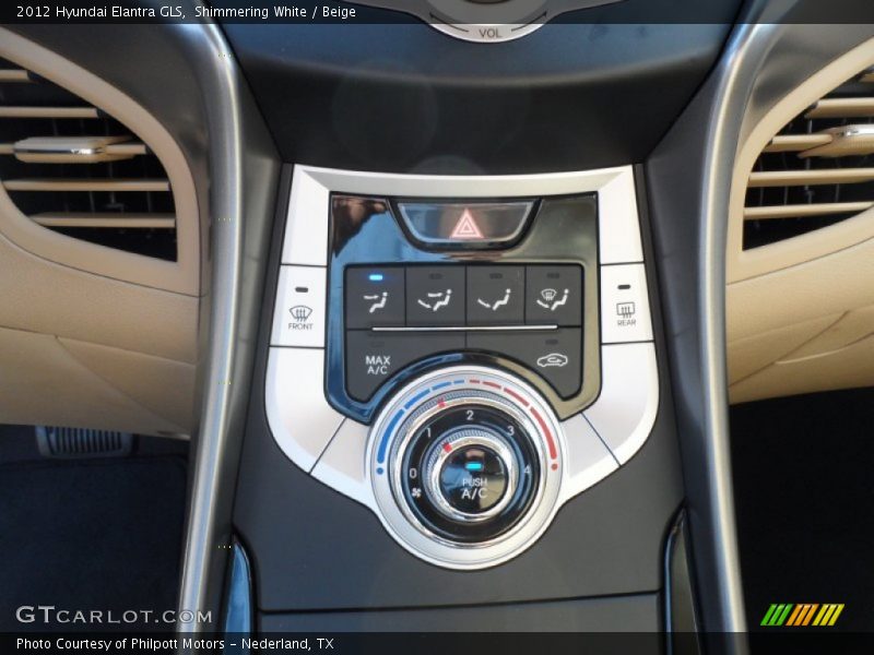 Shimmering White / Beige 2012 Hyundai Elantra GLS