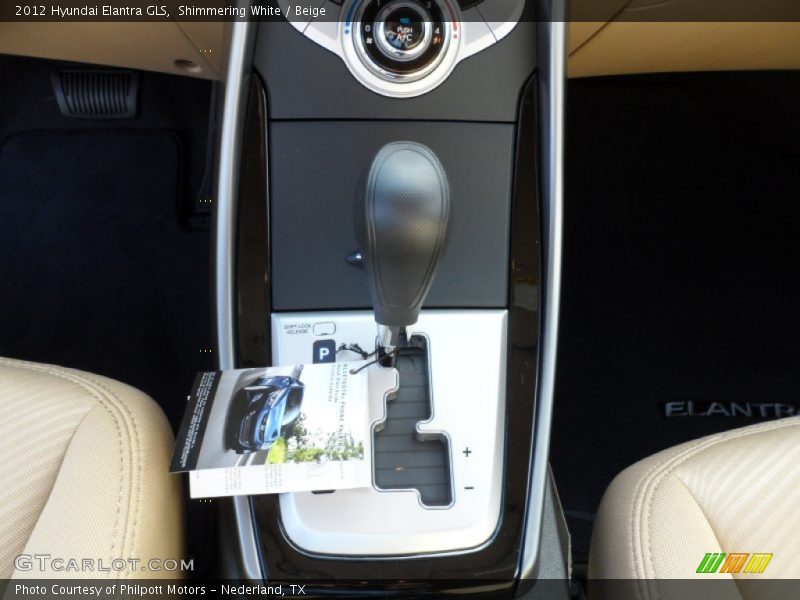 Shimmering White / Beige 2012 Hyundai Elantra GLS