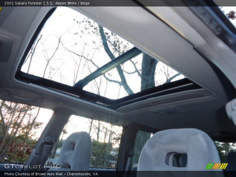 Sunroof of 2001 Forester 2.5 S