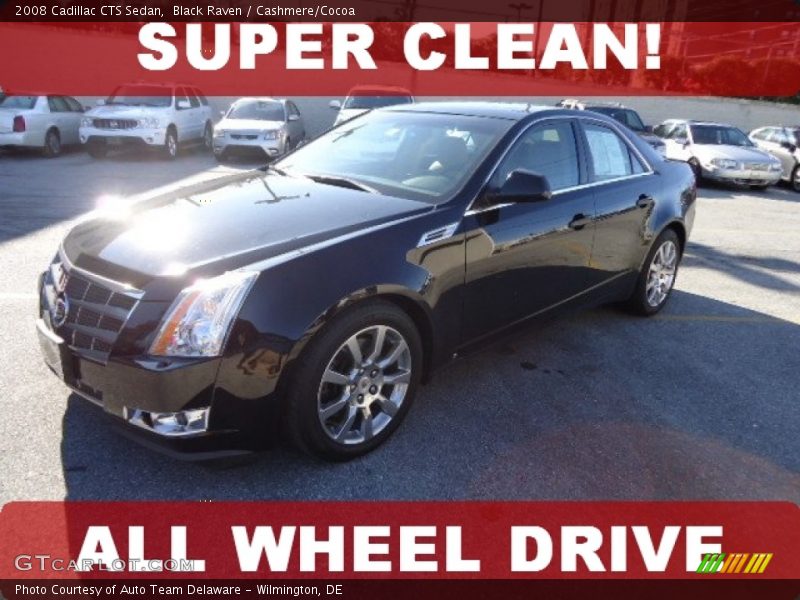 Black Raven / Cashmere/Cocoa 2008 Cadillac CTS Sedan