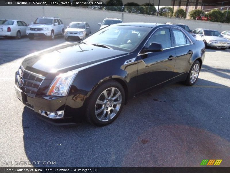 Black Raven / Cashmere/Cocoa 2008 Cadillac CTS Sedan
