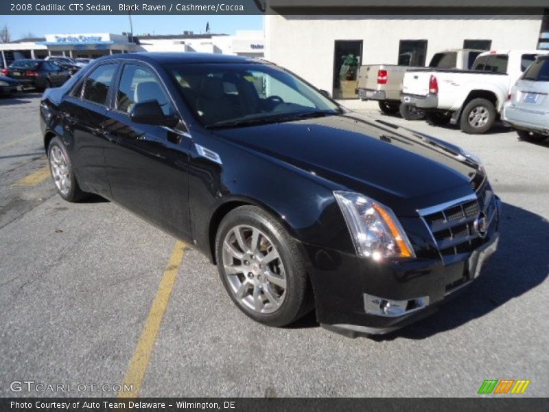 Black Raven / Cashmere/Cocoa 2008 Cadillac CTS Sedan