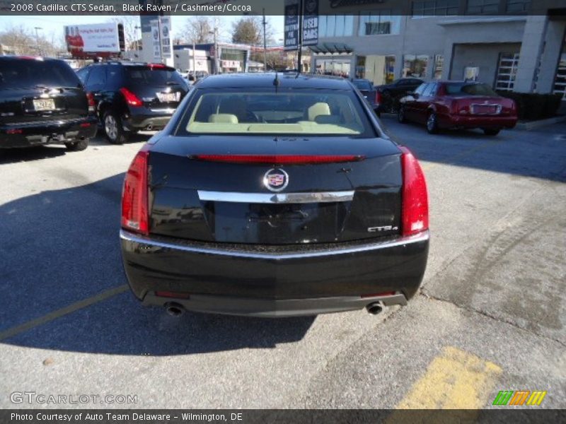 Black Raven / Cashmere/Cocoa 2008 Cadillac CTS Sedan