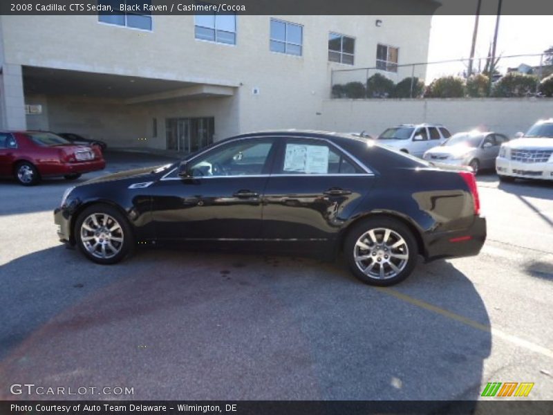 Black Raven / Cashmere/Cocoa 2008 Cadillac CTS Sedan