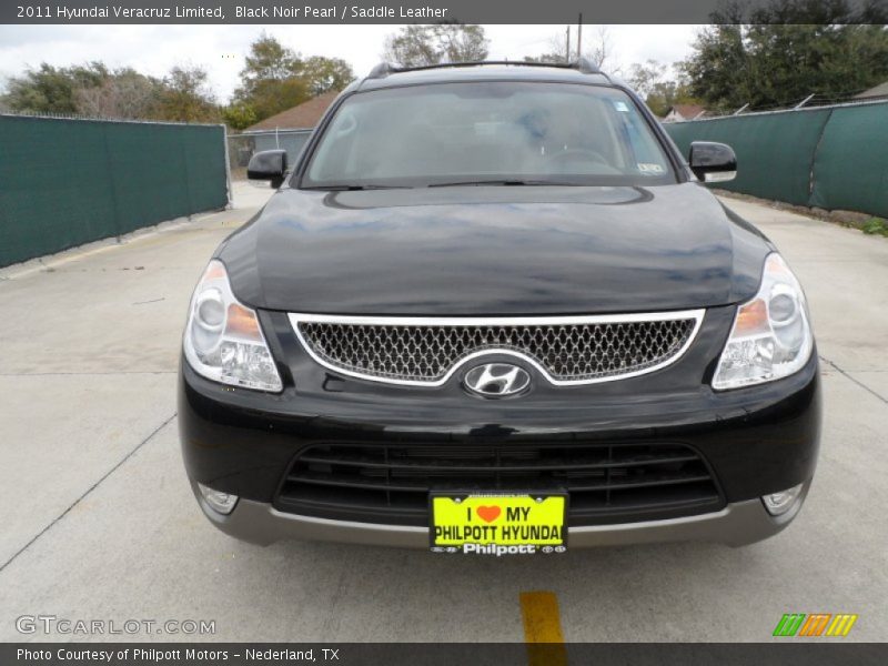 Black Noir Pearl / Saddle Leather 2011 Hyundai Veracruz Limited