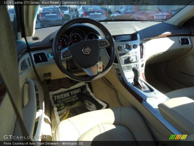 Black Raven / Cashmere/Cocoa 2008 Cadillac CTS Sedan