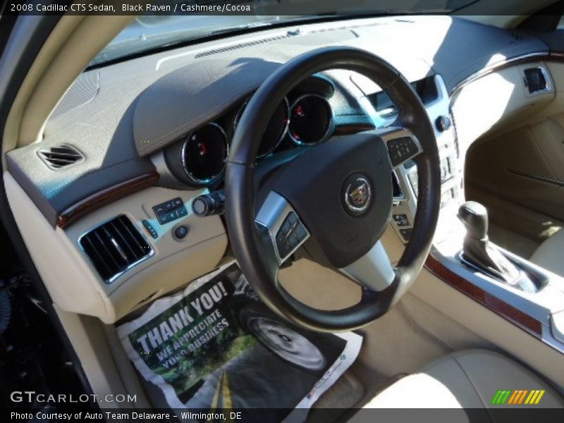 Black Raven / Cashmere/Cocoa 2008 Cadillac CTS Sedan