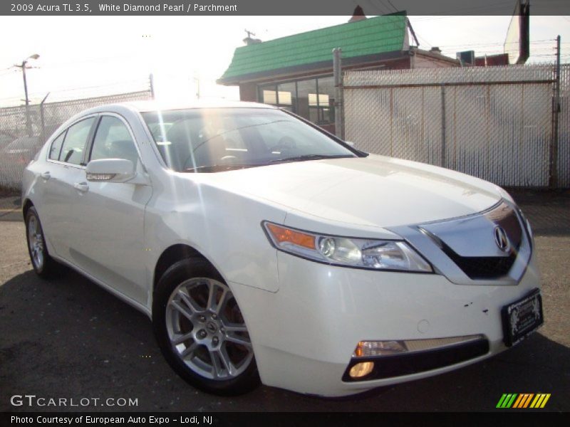 White Diamond Pearl / Parchment 2009 Acura TL 3.5