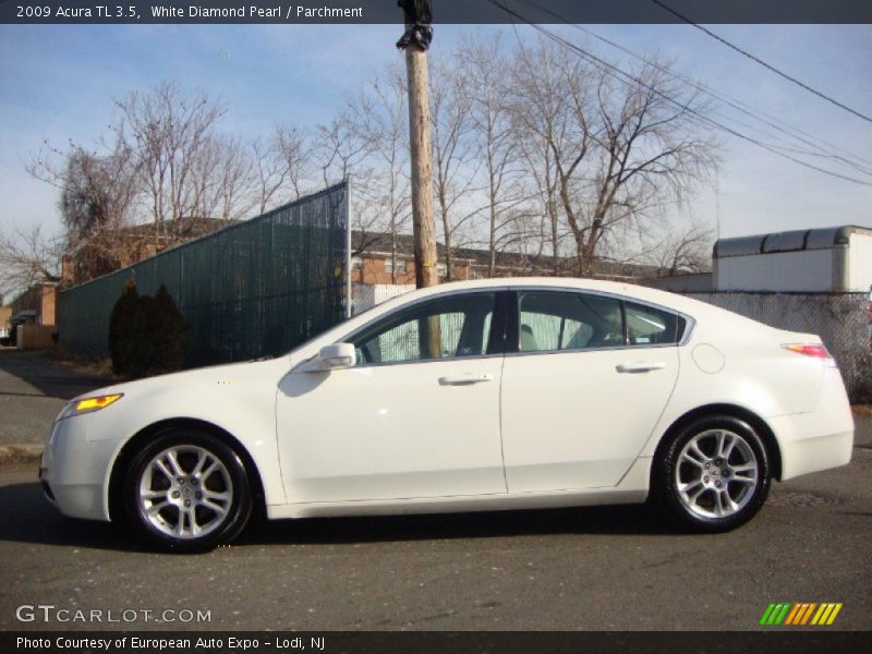 White Diamond Pearl / Parchment 2009 Acura TL 3.5