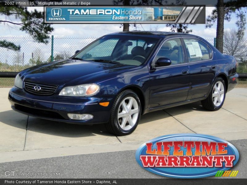 Midnight Blue Metallic / Beige 2002 Infiniti I 35