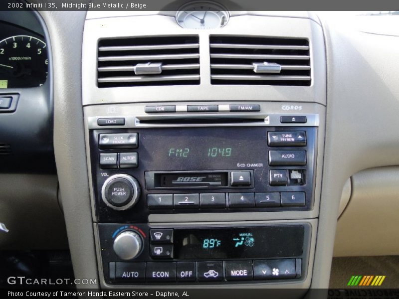 Midnight Blue Metallic / Beige 2002 Infiniti I 35