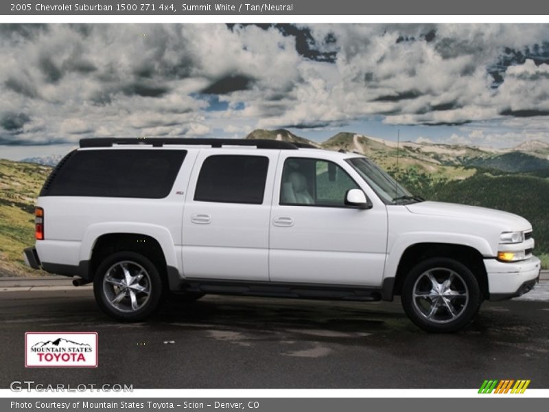Summit White / Tan/Neutral 2005 Chevrolet Suburban 1500 Z71 4x4