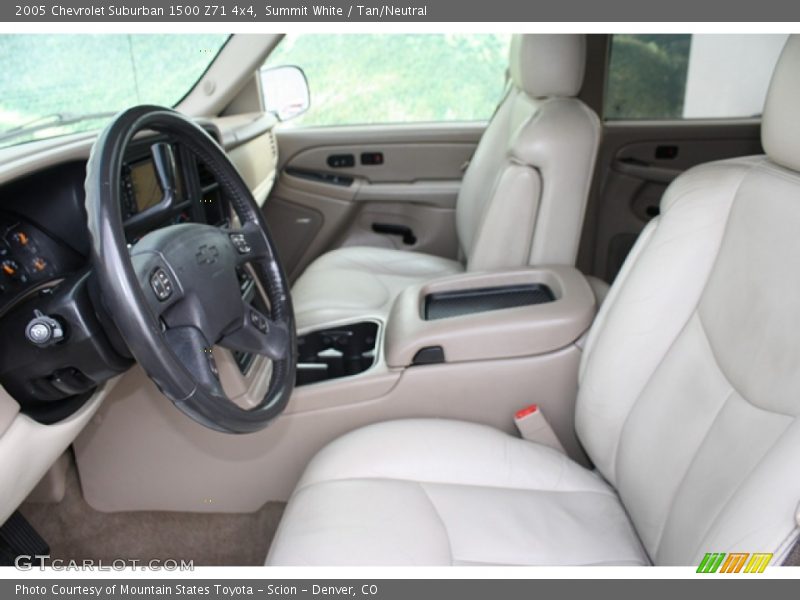 Summit White / Tan/Neutral 2005 Chevrolet Suburban 1500 Z71 4x4
