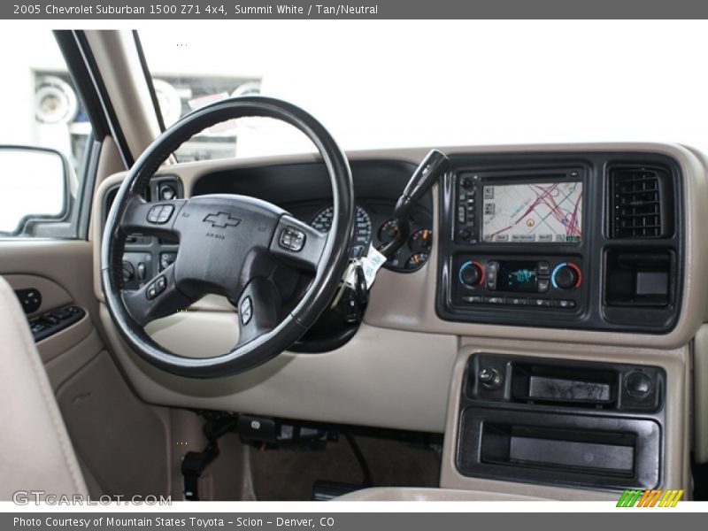 Summit White / Tan/Neutral 2005 Chevrolet Suburban 1500 Z71 4x4