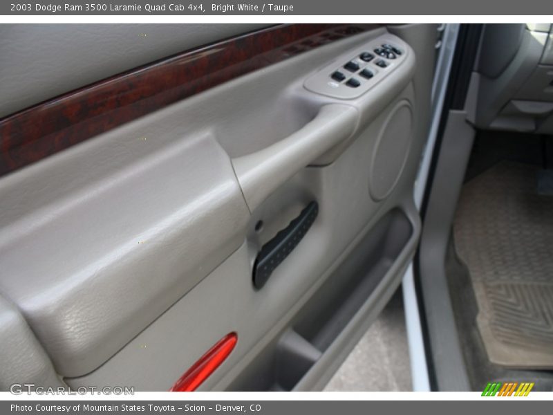 Bright White / Taupe 2003 Dodge Ram 3500 Laramie Quad Cab 4x4