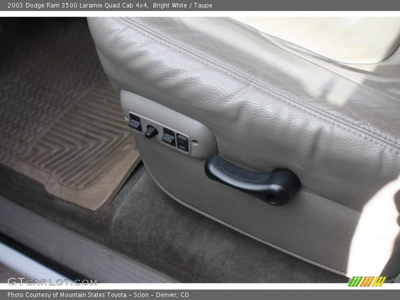 Bright White / Taupe 2003 Dodge Ram 3500 Laramie Quad Cab 4x4