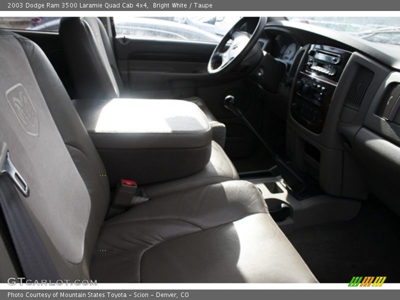 Bright White / Taupe 2003 Dodge Ram 3500 Laramie Quad Cab 4x4