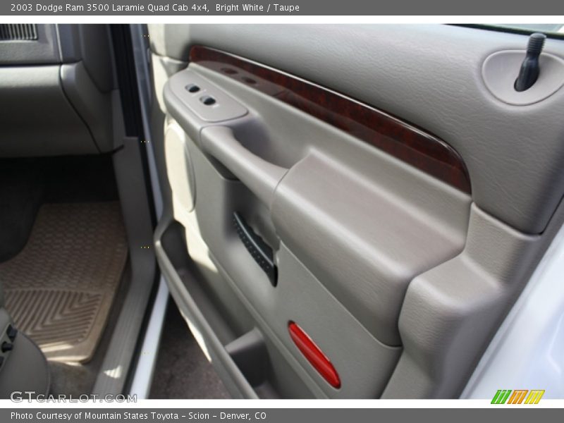 Bright White / Taupe 2003 Dodge Ram 3500 Laramie Quad Cab 4x4