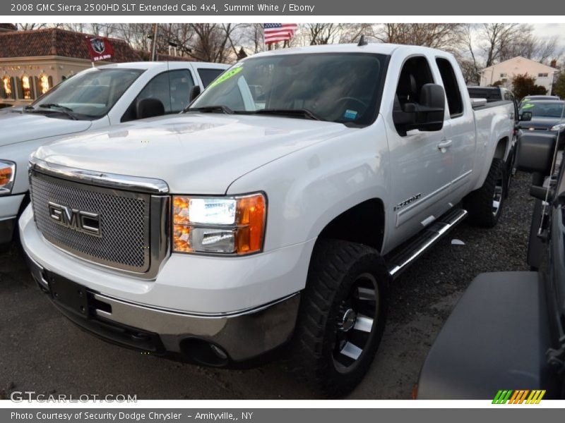 Summit White / Ebony 2008 GMC Sierra 2500HD SLT Extended Cab 4x4