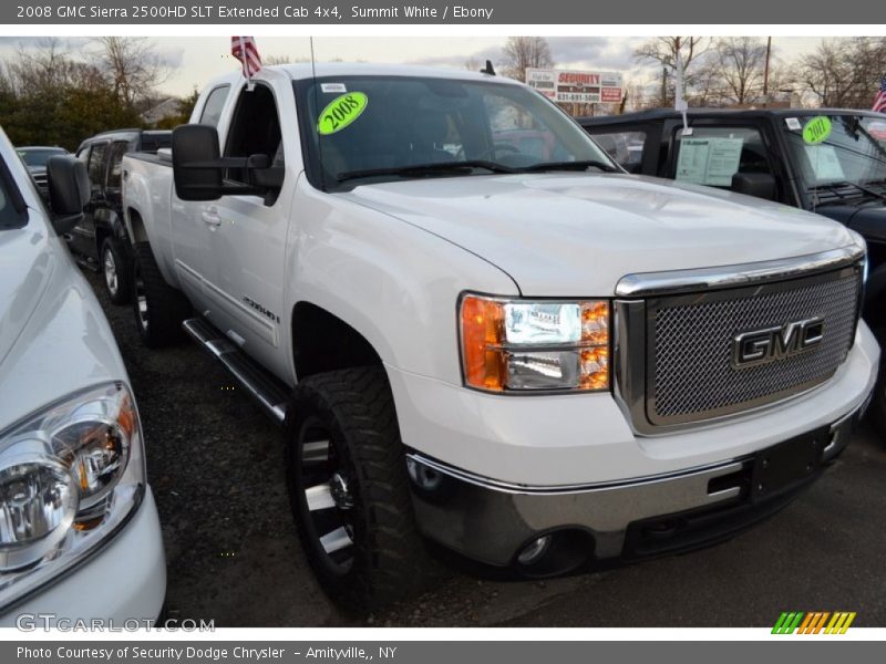 Summit White / Ebony 2008 GMC Sierra 2500HD SLT Extended Cab 4x4