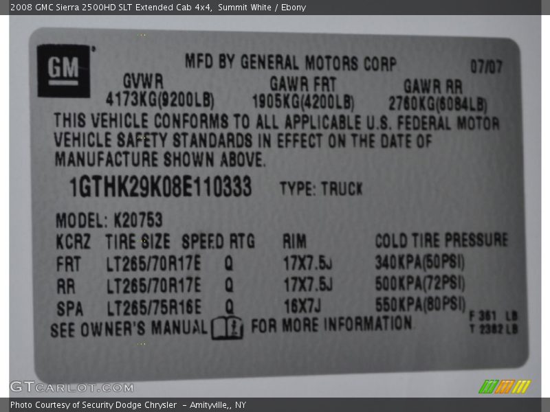 Summit White / Ebony 2008 GMC Sierra 2500HD SLT Extended Cab 4x4