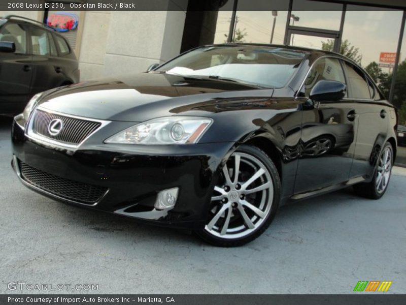 Obsidian Black / Black 2008 Lexus IS 250