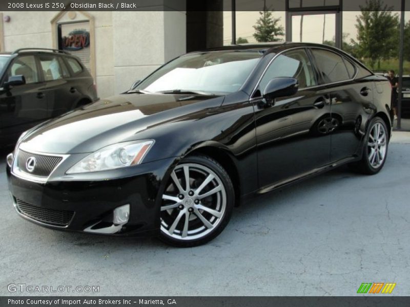Obsidian Black / Black 2008 Lexus IS 250
