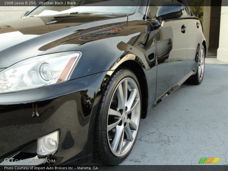 Obsidian Black / Black 2008 Lexus IS 250
