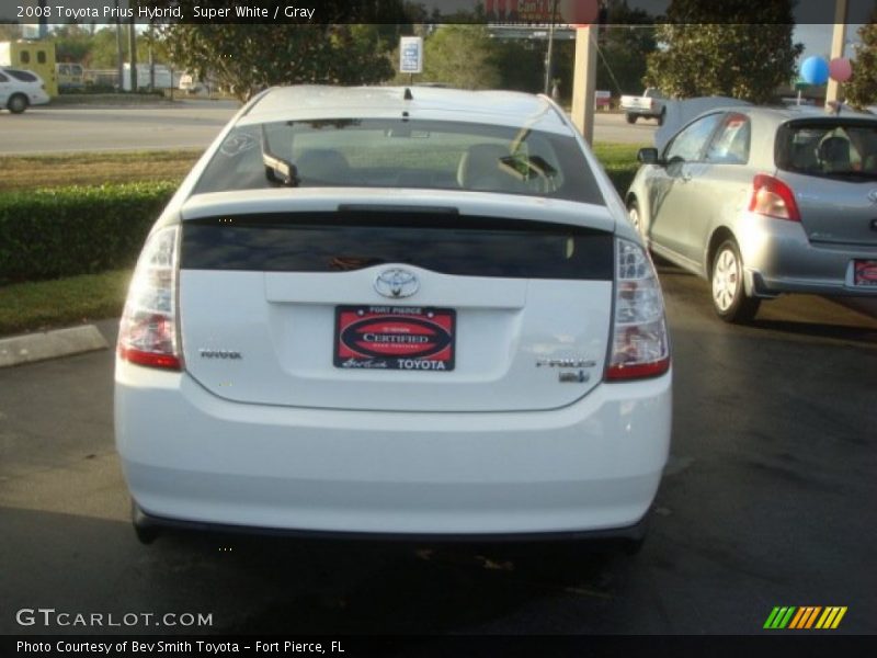 Super White / Gray 2008 Toyota Prius Hybrid