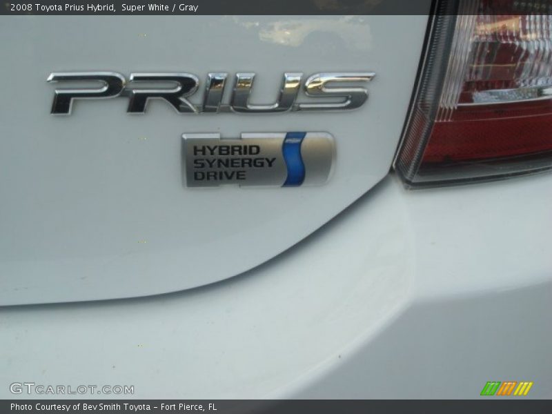 Super White / Gray 2008 Toyota Prius Hybrid