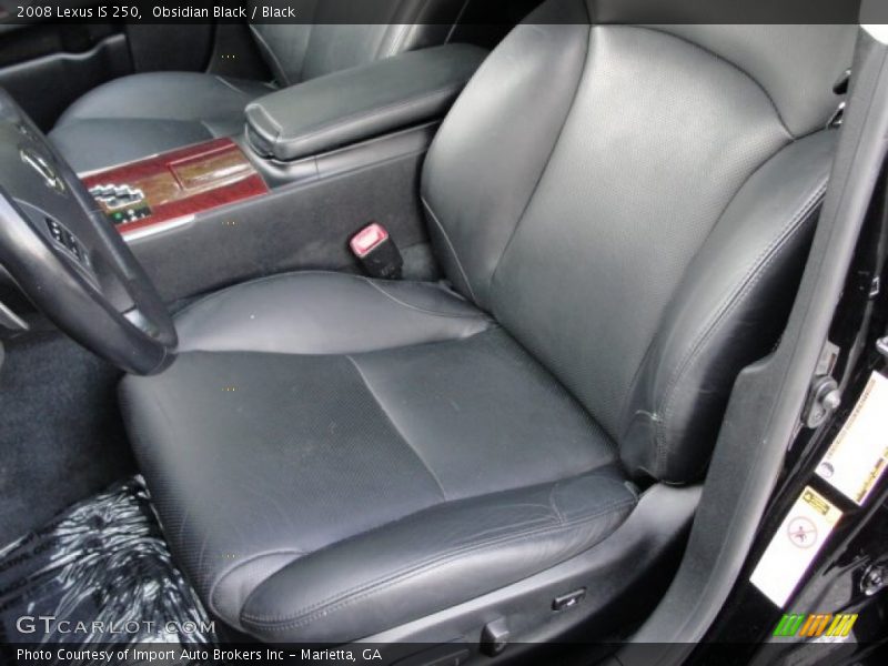 Obsidian Black / Black 2008 Lexus IS 250