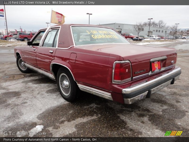 Wild Strawberry Metallic / Grey 1990 Ford LTD Crown Victoria LX