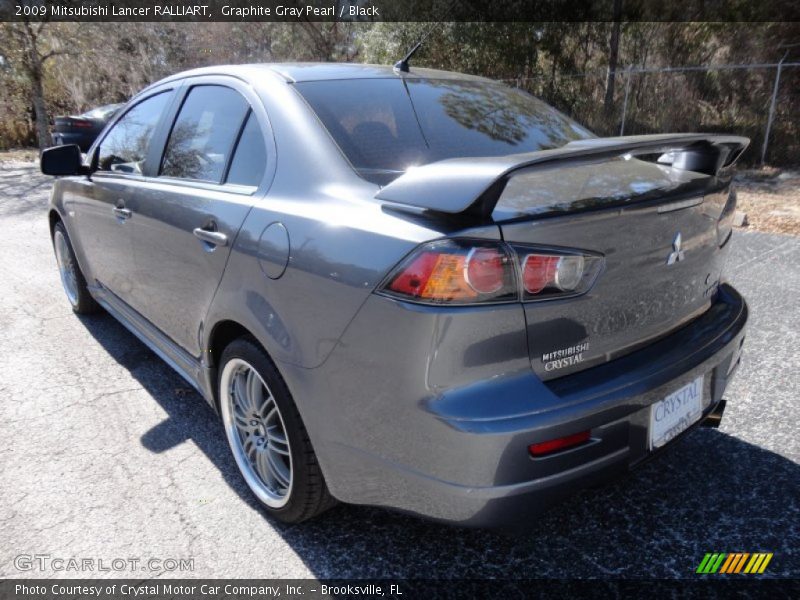 Graphite Gray Pearl / Black 2009 Mitsubishi Lancer RALLIART