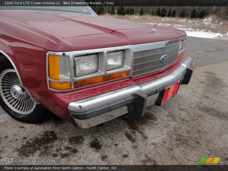 Wild Strawberry Metallic / Grey 1990 Ford LTD Crown Victoria LX