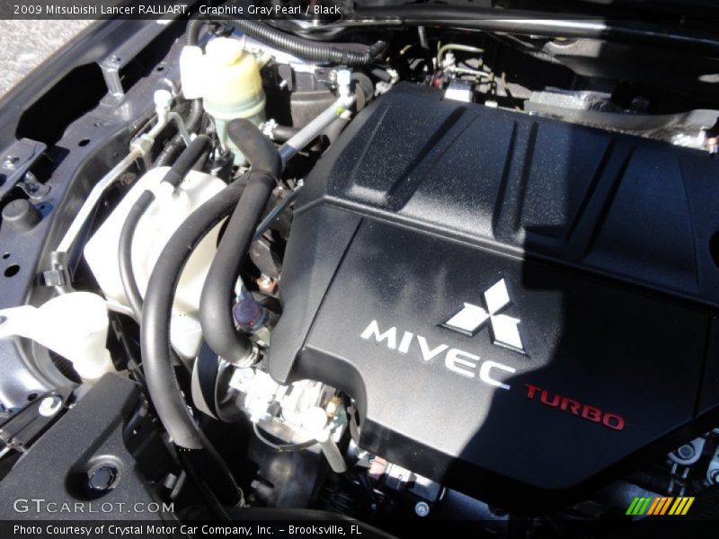 Graphite Gray Pearl / Black 2009 Mitsubishi Lancer RALLIART