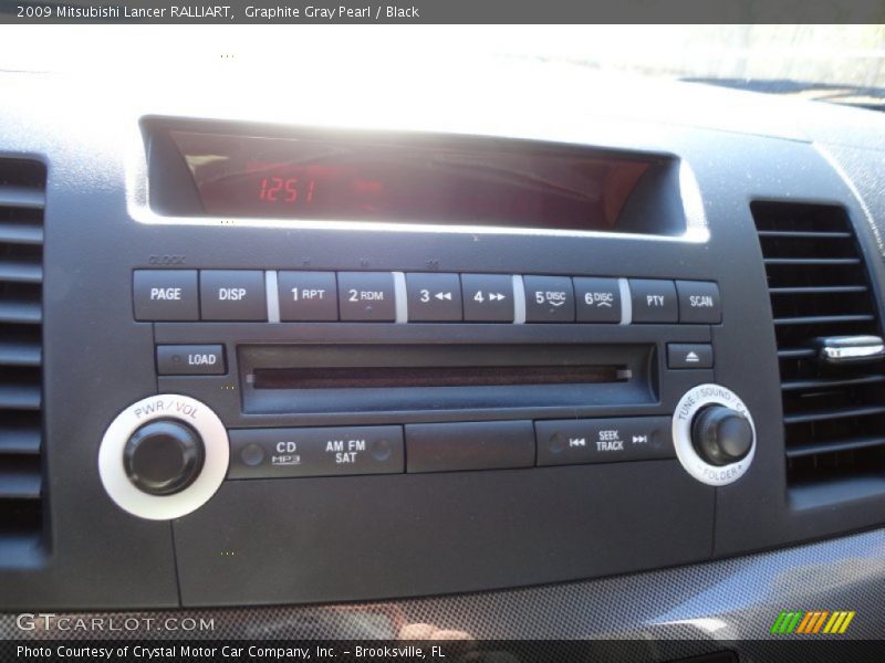 Graphite Gray Pearl / Black 2009 Mitsubishi Lancer RALLIART