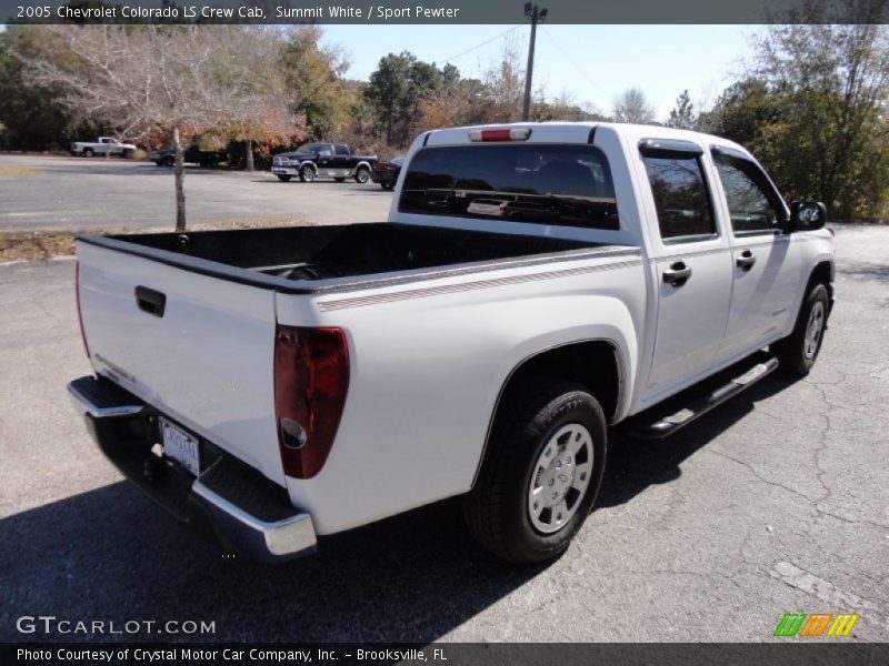 Summit White / Sport Pewter 2005 Chevrolet Colorado LS Crew Cab