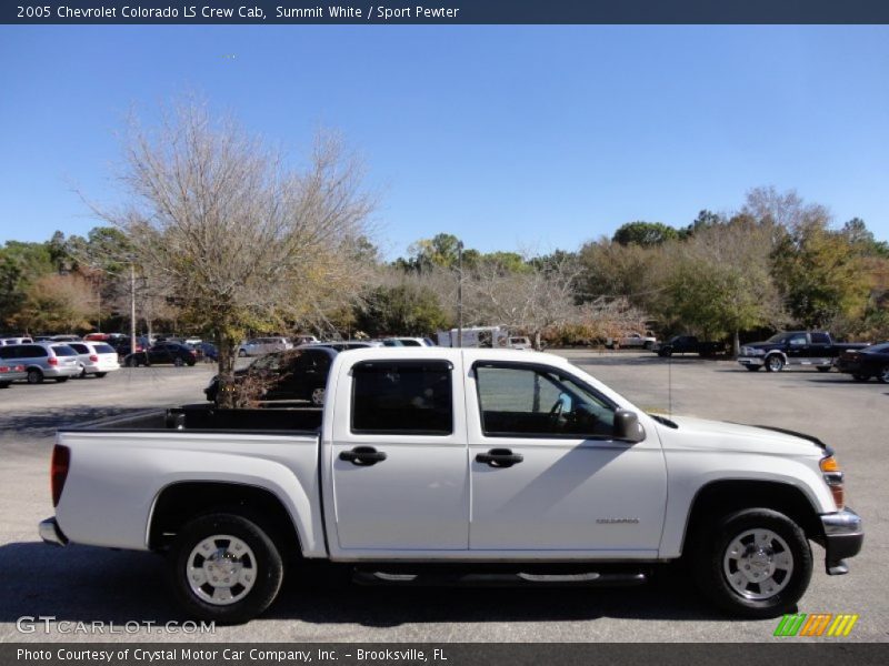 Summit White / Sport Pewter 2005 Chevrolet Colorado LS Crew Cab