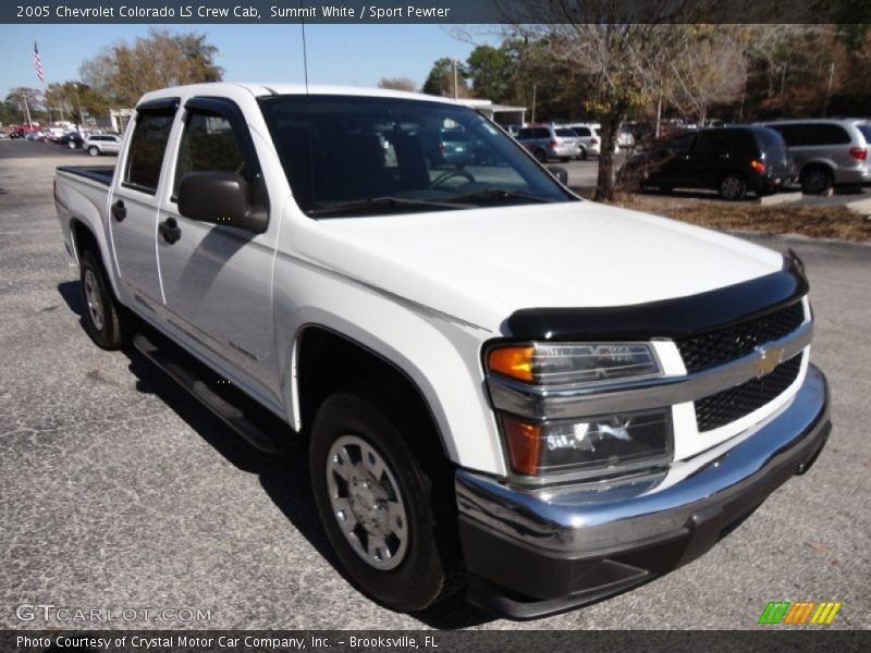 Summit White / Sport Pewter 2005 Chevrolet Colorado LS Crew Cab