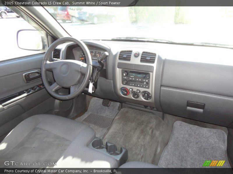 Summit White / Sport Pewter 2005 Chevrolet Colorado LS Crew Cab