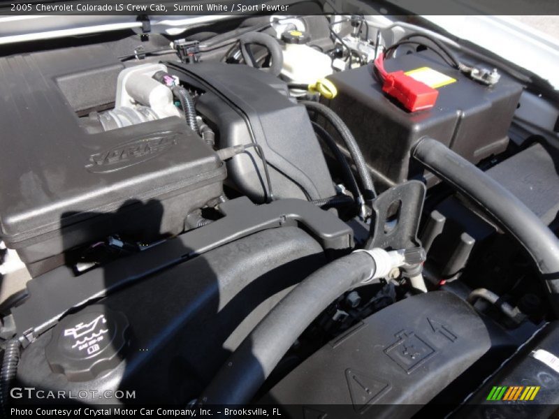 Summit White / Sport Pewter 2005 Chevrolet Colorado LS Crew Cab