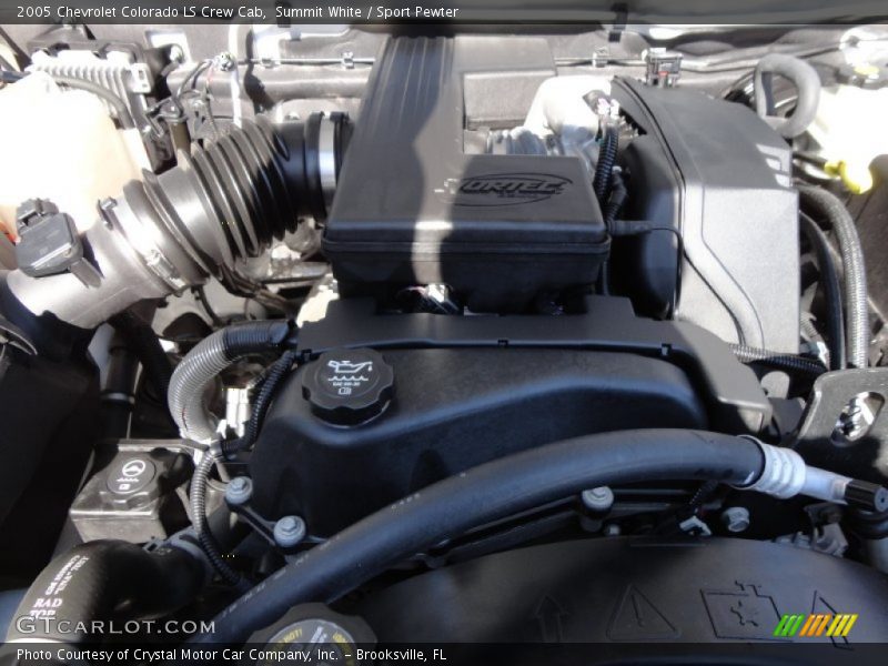 Summit White / Sport Pewter 2005 Chevrolet Colorado LS Crew Cab