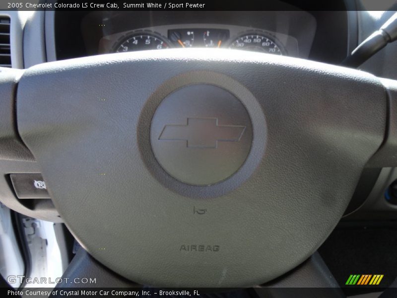 Summit White / Sport Pewter 2005 Chevrolet Colorado LS Crew Cab