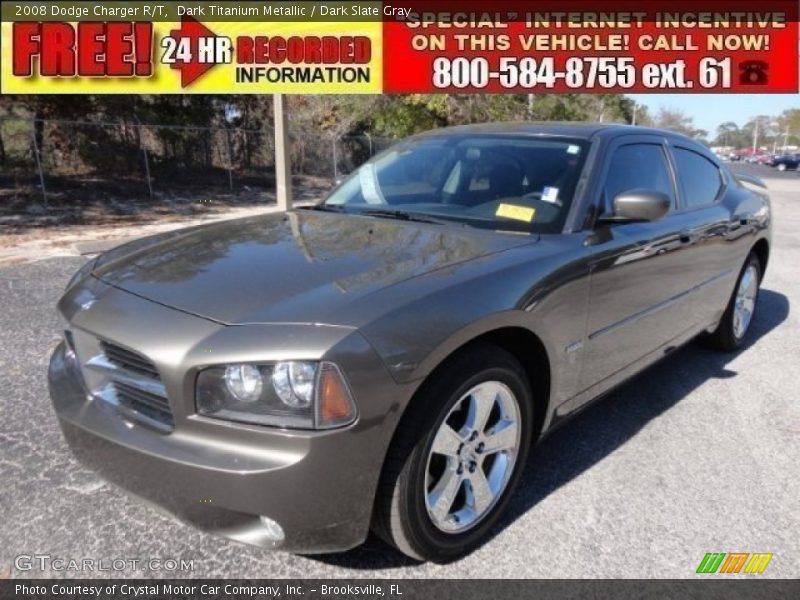 Dark Titanium Metallic / Dark Slate Gray 2008 Dodge Charger R/T