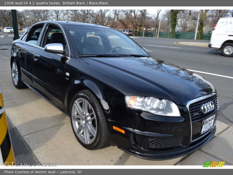 Brilliant Black / Black/Black 2008 Audi S4 4.2 quattro Sedan