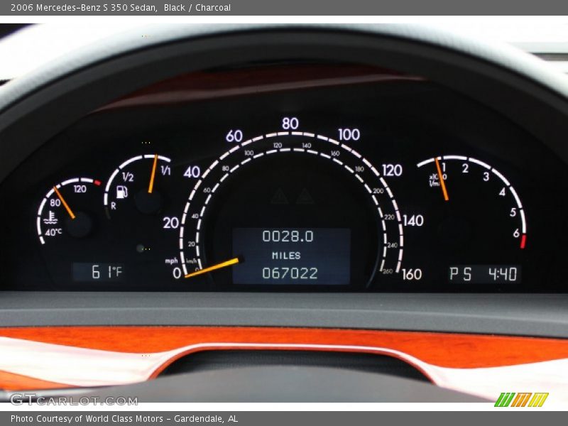  2006 S 350 Sedan 350 Sedan Gauges