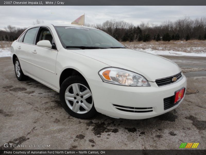 White / Gray 2007 Chevrolet Impala LS