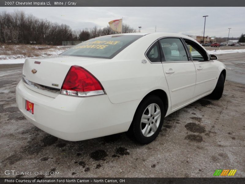 White / Gray 2007 Chevrolet Impala LS