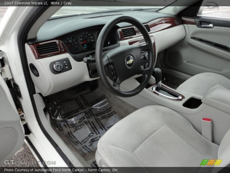White / Gray 2007 Chevrolet Impala LS