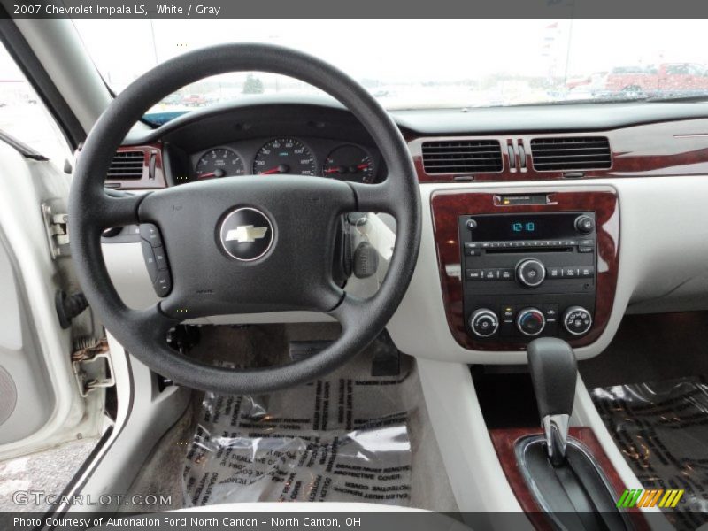 White / Gray 2007 Chevrolet Impala LS